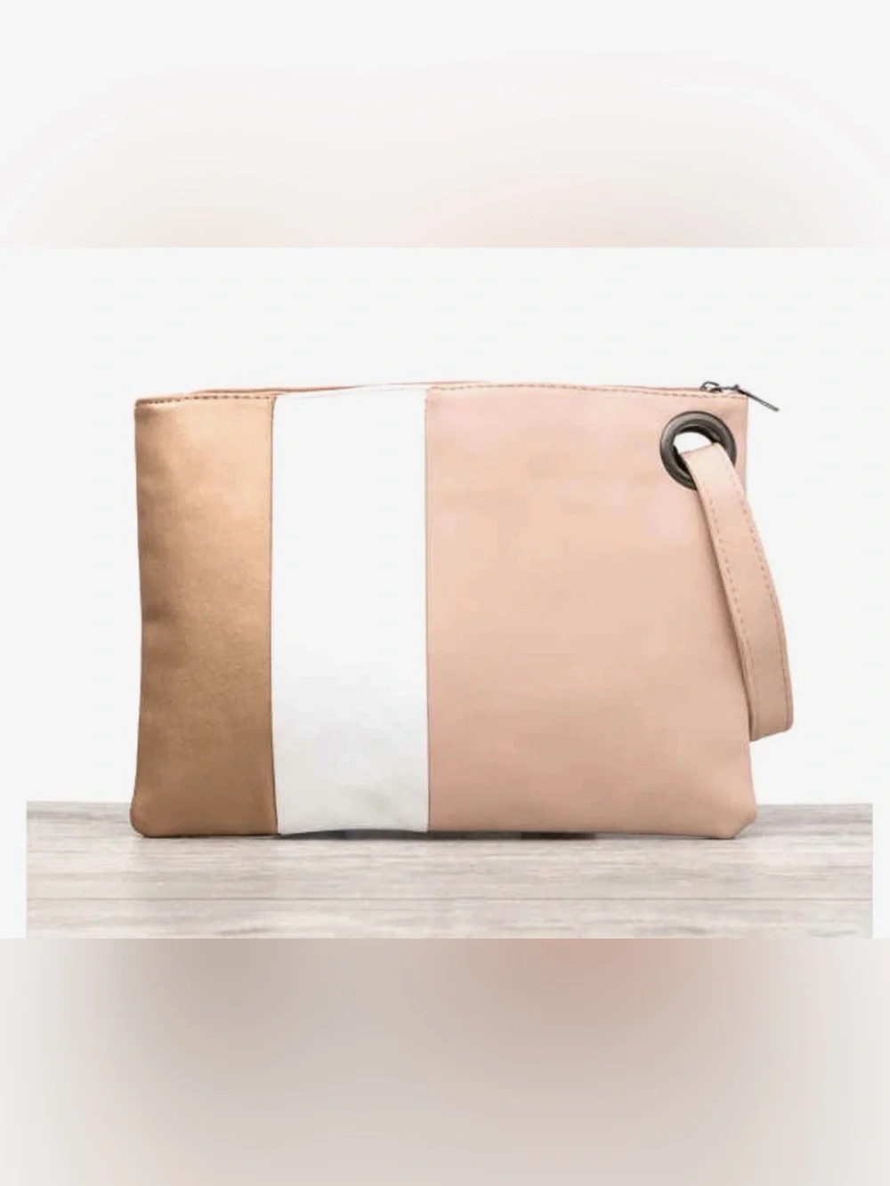 Chic Colorblock Wristlet Clutch -  new
